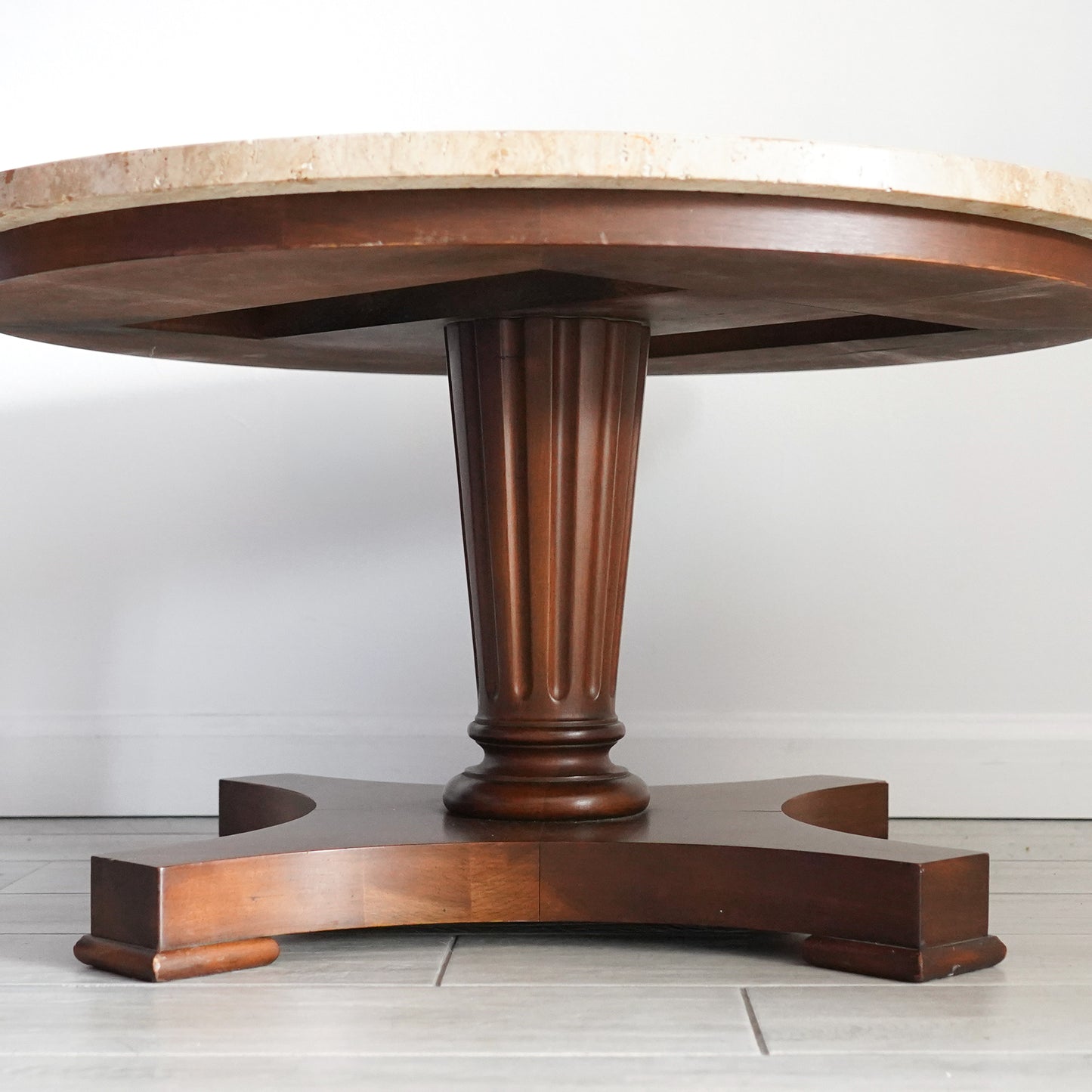 Mid-Century Modern Italian Travertine Coffee Table