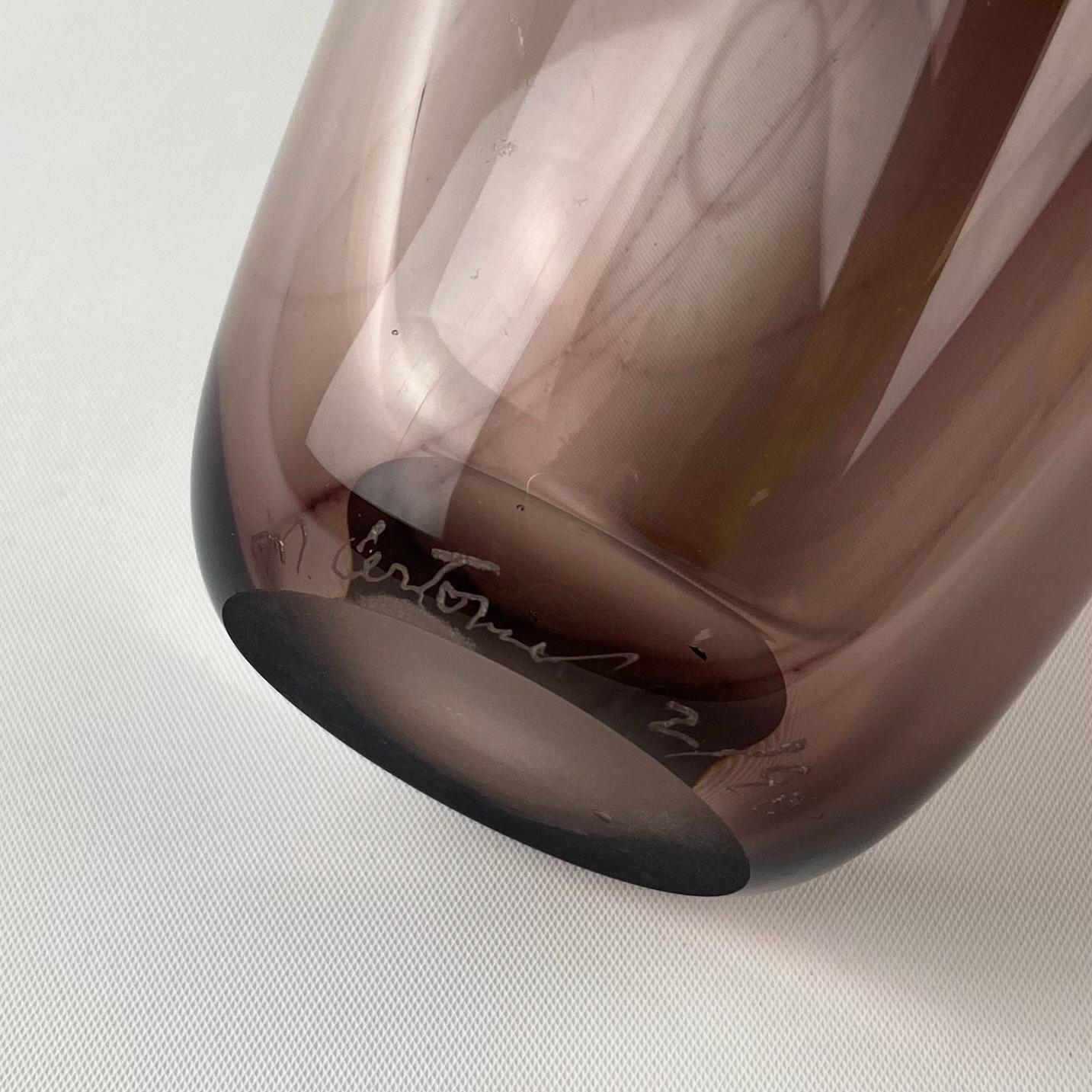 Artist Studio Signed Glass Vase