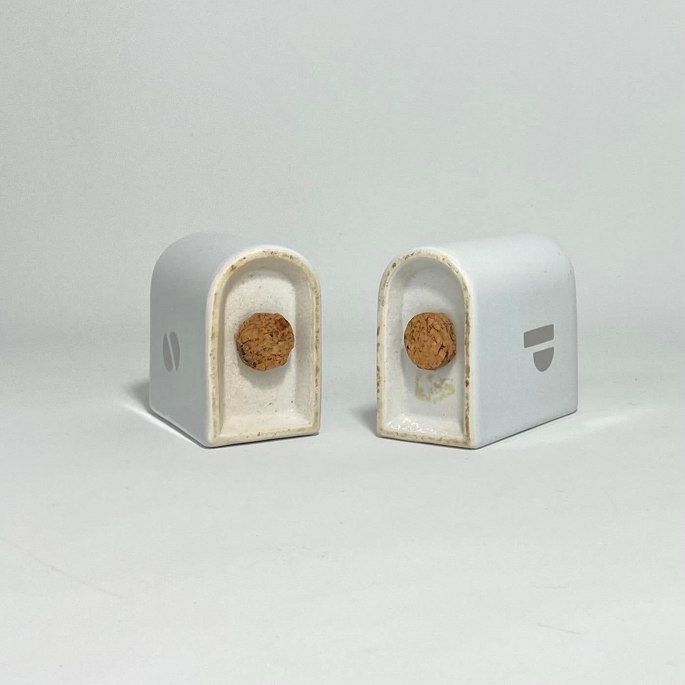Bauhaus Ceramic Salt and Pepper Shaker Set