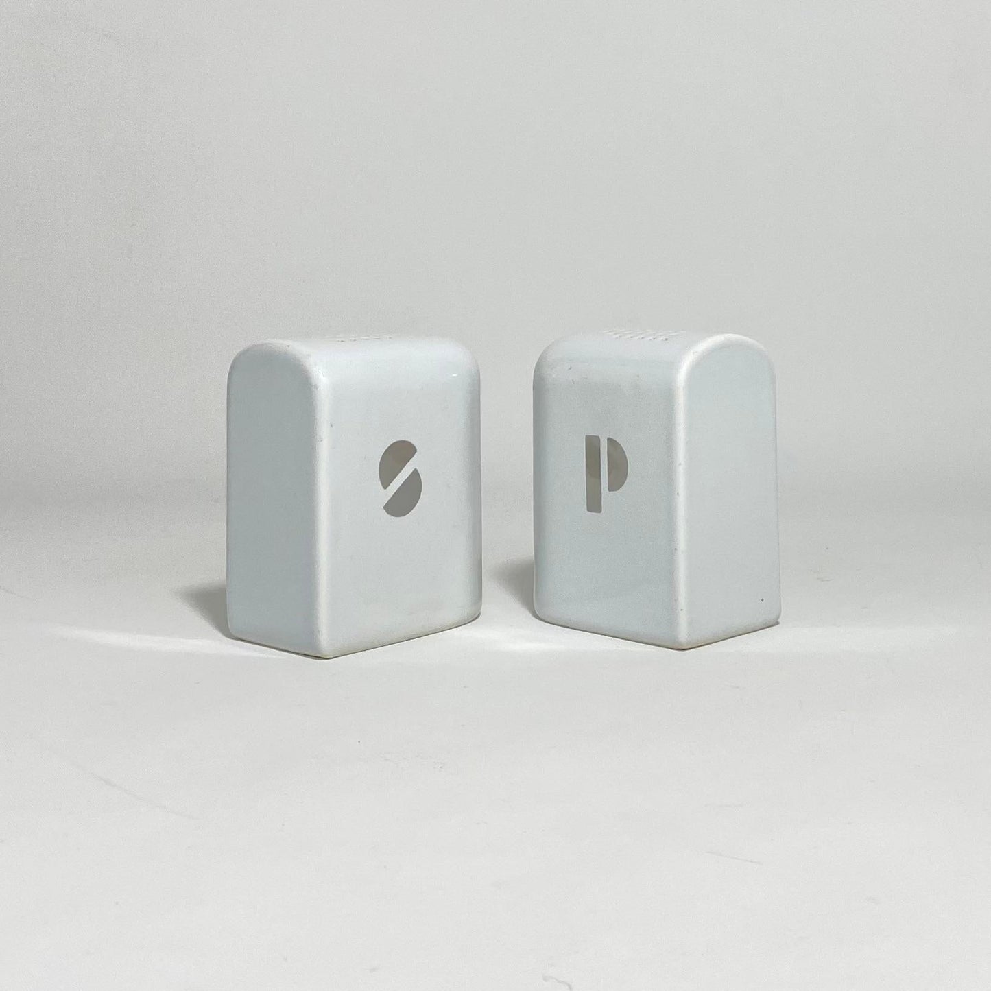 Bauhaus Ceramic Salt and Pepper Shaker Set