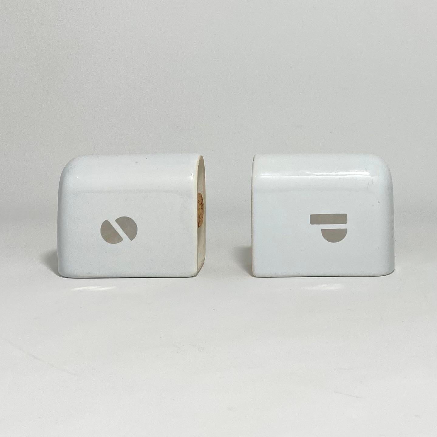 Bauhaus Ceramic Salt and Pepper Shaker Set