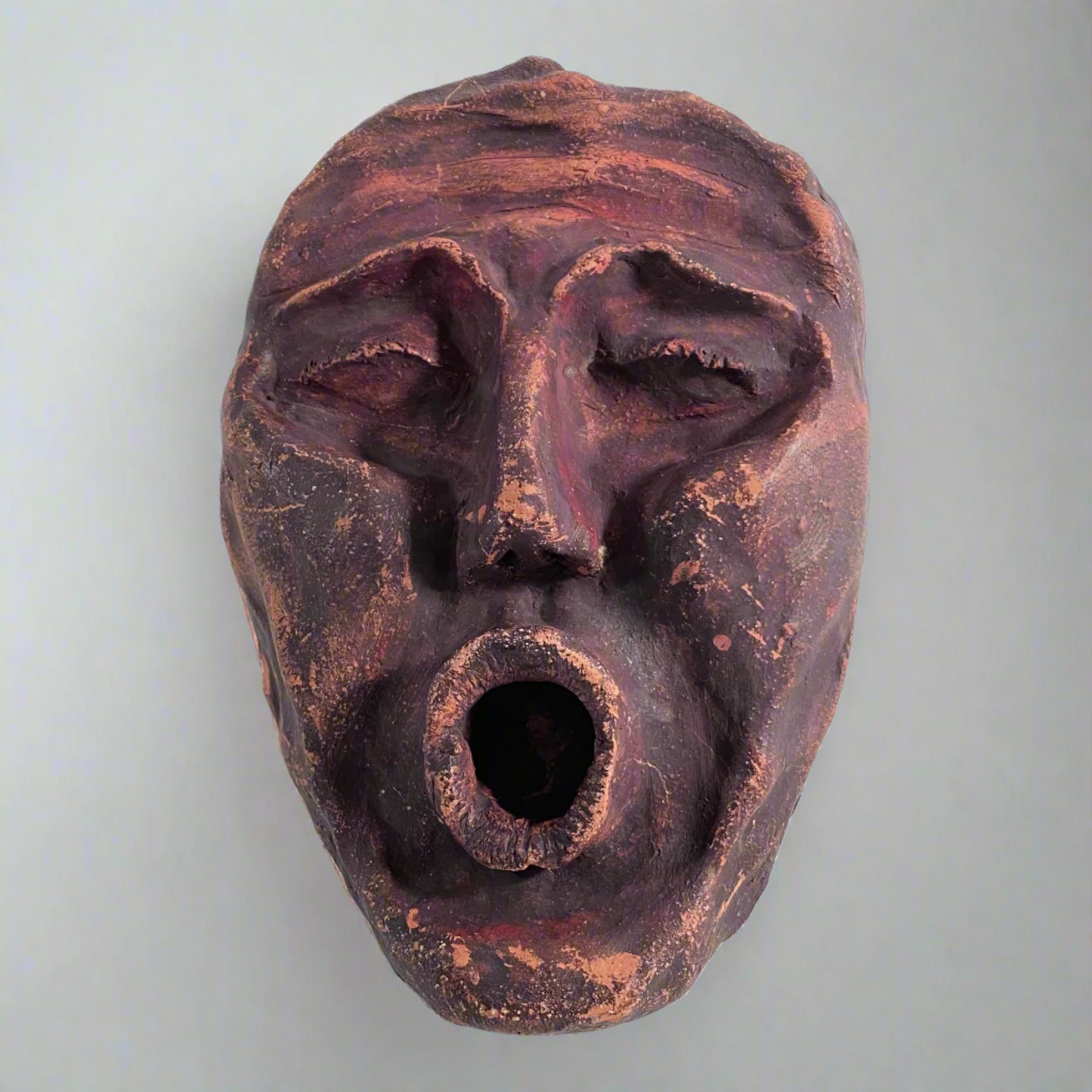 Ceramic Studio Pottery Wall Face Sculpture