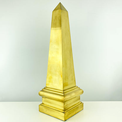 Mid-Century Large Brass Obelisk