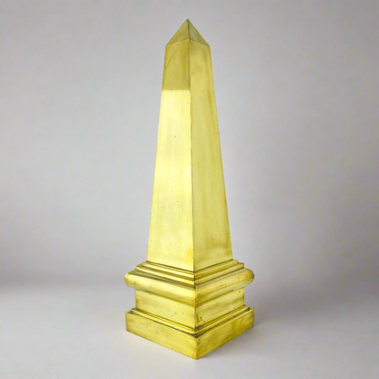 Mid-Century Large Brass Obelisk