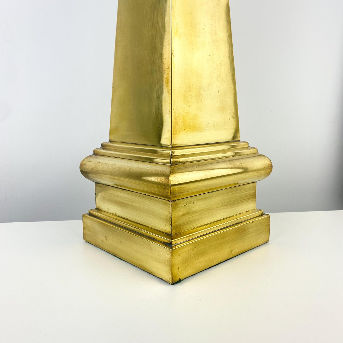 Mid-Century Large Brass Obelisk