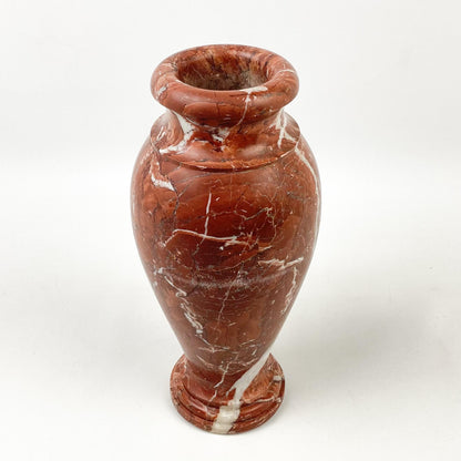 Neoclassical Red/Rouge Zebra Marble Vase
