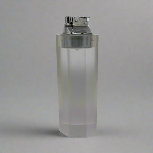 Opaque Lucite Faceted Table Lighter